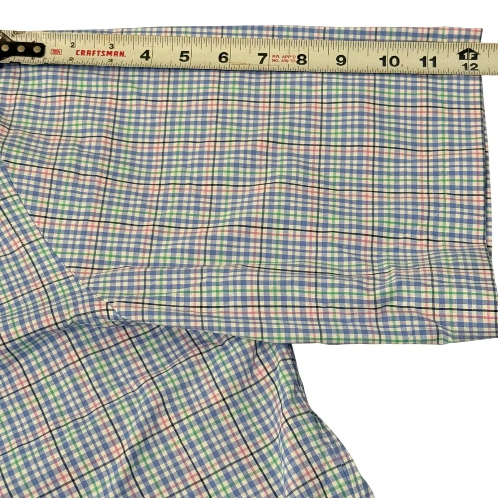 Polo Ralph Lauren Performance Plaid Short Sleeve‎ Shirt Mens XLT Blue Pink Green